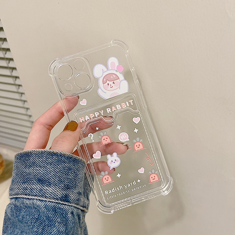 Ốp lưng IPhone  trong túi đựng thẻ ảnh thỏ cute 6/6s/6plus/6splus/7/7plus/8/8plus/xs/11/12/13/14/Pro/Plus/Promax TT8