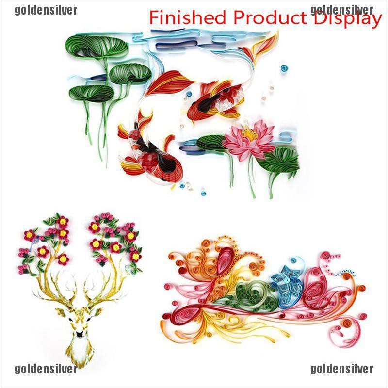 Set 14 Tờ Giấy Quilling 6 Màu Gradient 600 Dải