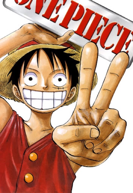 Poster anime one piece khổ a4 1-5 tấm đề can bóc dán