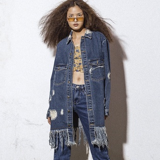 Áo khoác jeans tassel