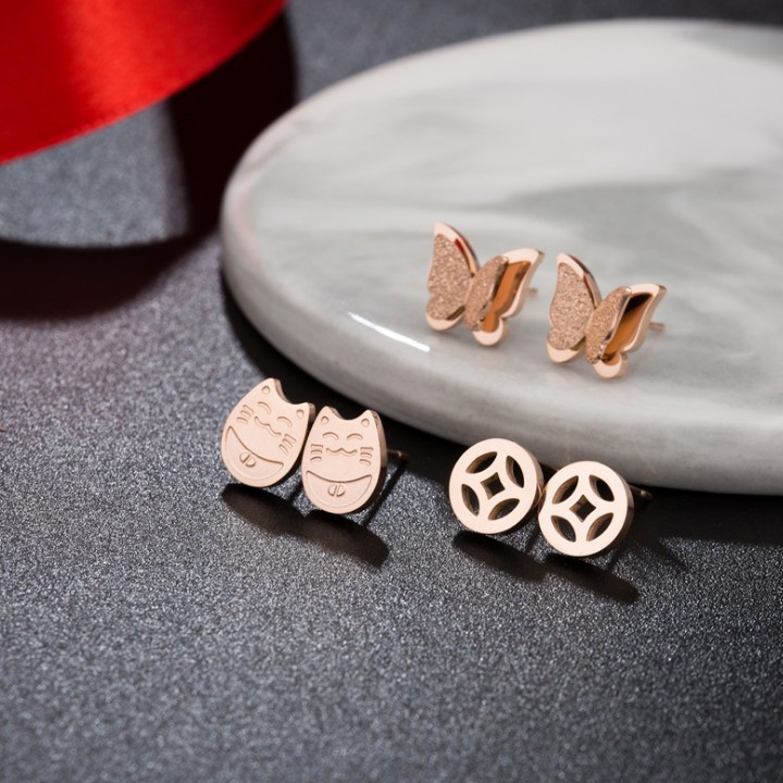 Bộ 3 Đôi Bông Tai Titan Cao Cấp TT 1517