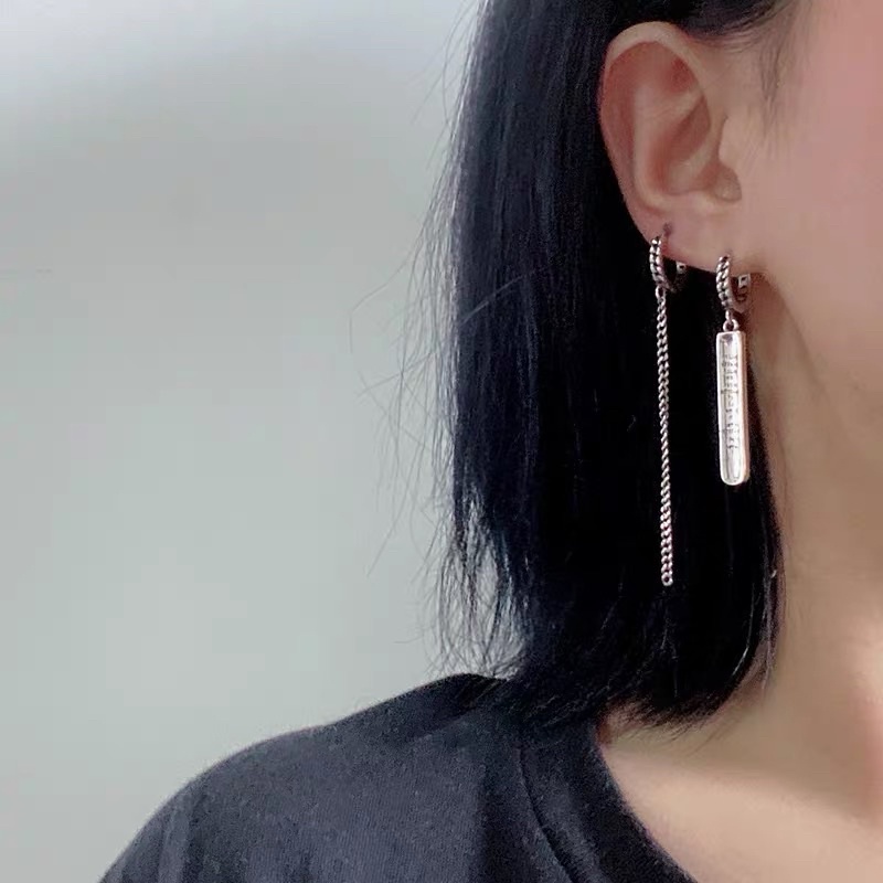 Bông tai nam nữ cá tính mạ bạc thái