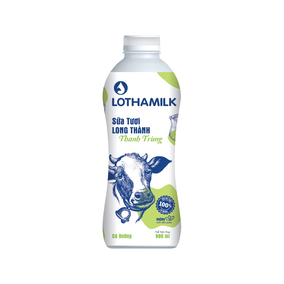 Sữa thanh trùng Lothamilk có đường 880ml