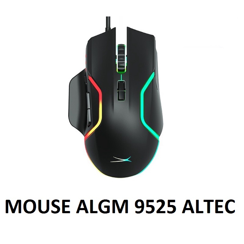 CHUỘT MÁY TÍNH 2400DPI ALTEC ALGM 9525 LED USB ĐEN, MOUSE LED