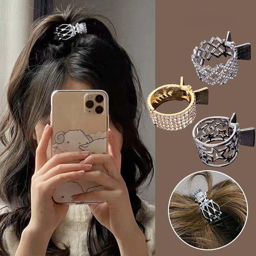 Kẹp Tóc Càng Cua Kiểu Dáng Hình Học Rỗng Bằng Nhựa Abs Đơn Giản Thanh Lịch Cho Nữ