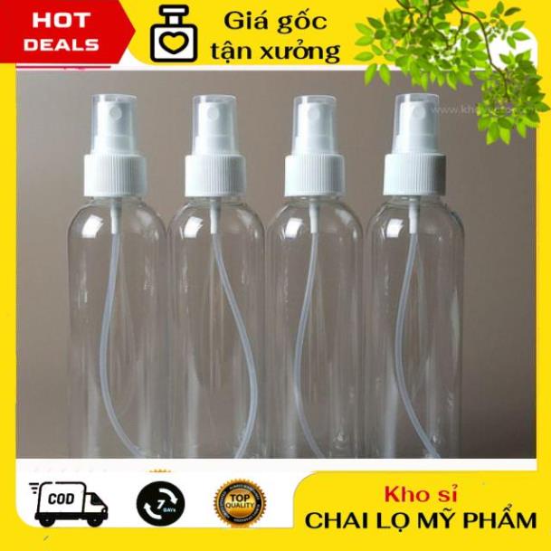[Combo 5sp] Chai Xịt Phun Sương ❤ Chai nhựa pet xịt phun sương 150ml, 200ml, 250ml chiết mỹ phẩm , phụ kiện du lịch
