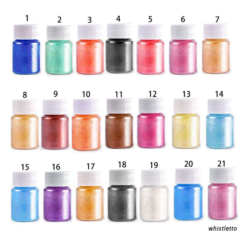 Bột mica 21 màu sắc tùy chọn làm đồ nhựa resin/đồ trang sức