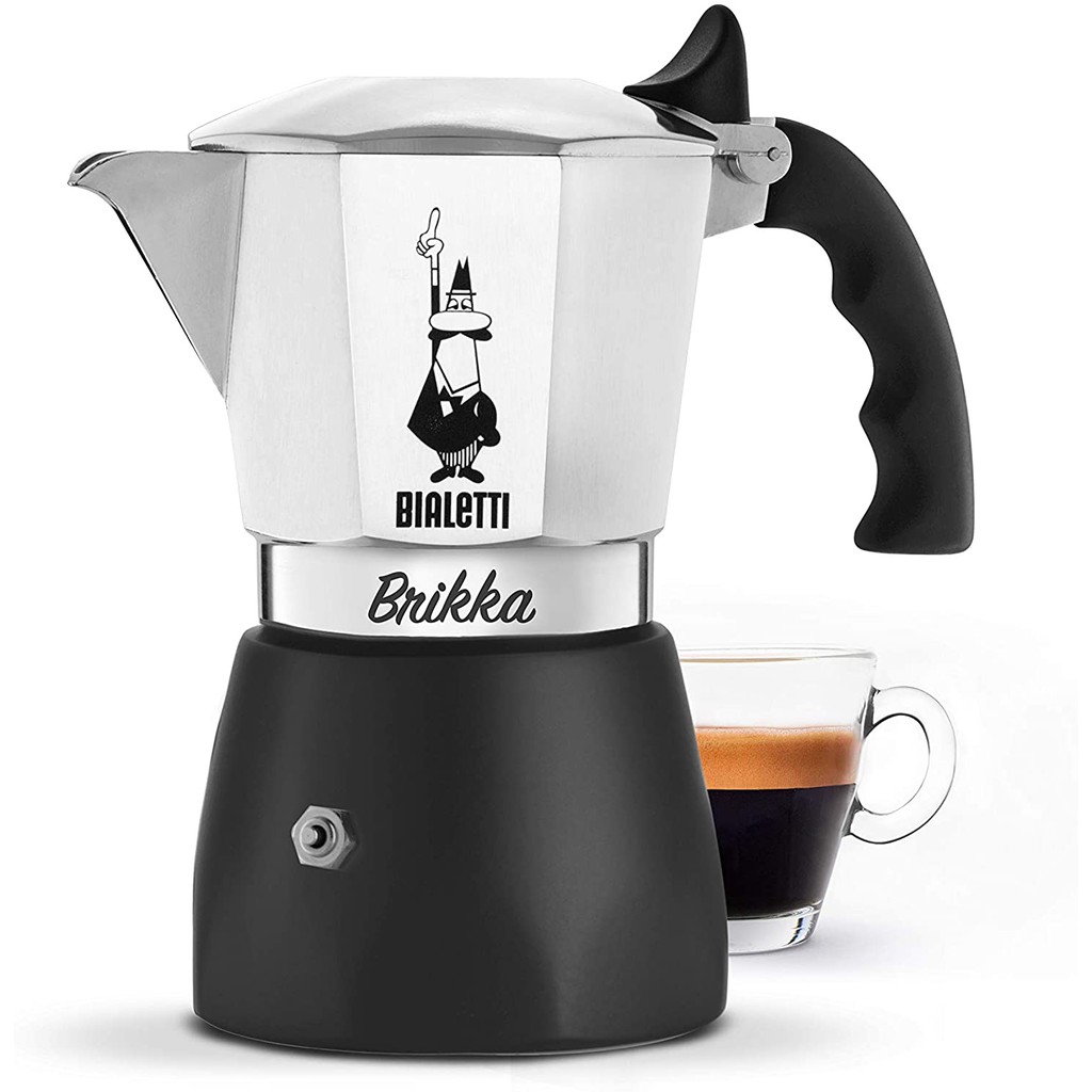 [Chính hãng] Ấm pha cà phê kiểu ý Bialetti Brikka cao cấp - có van áp suất