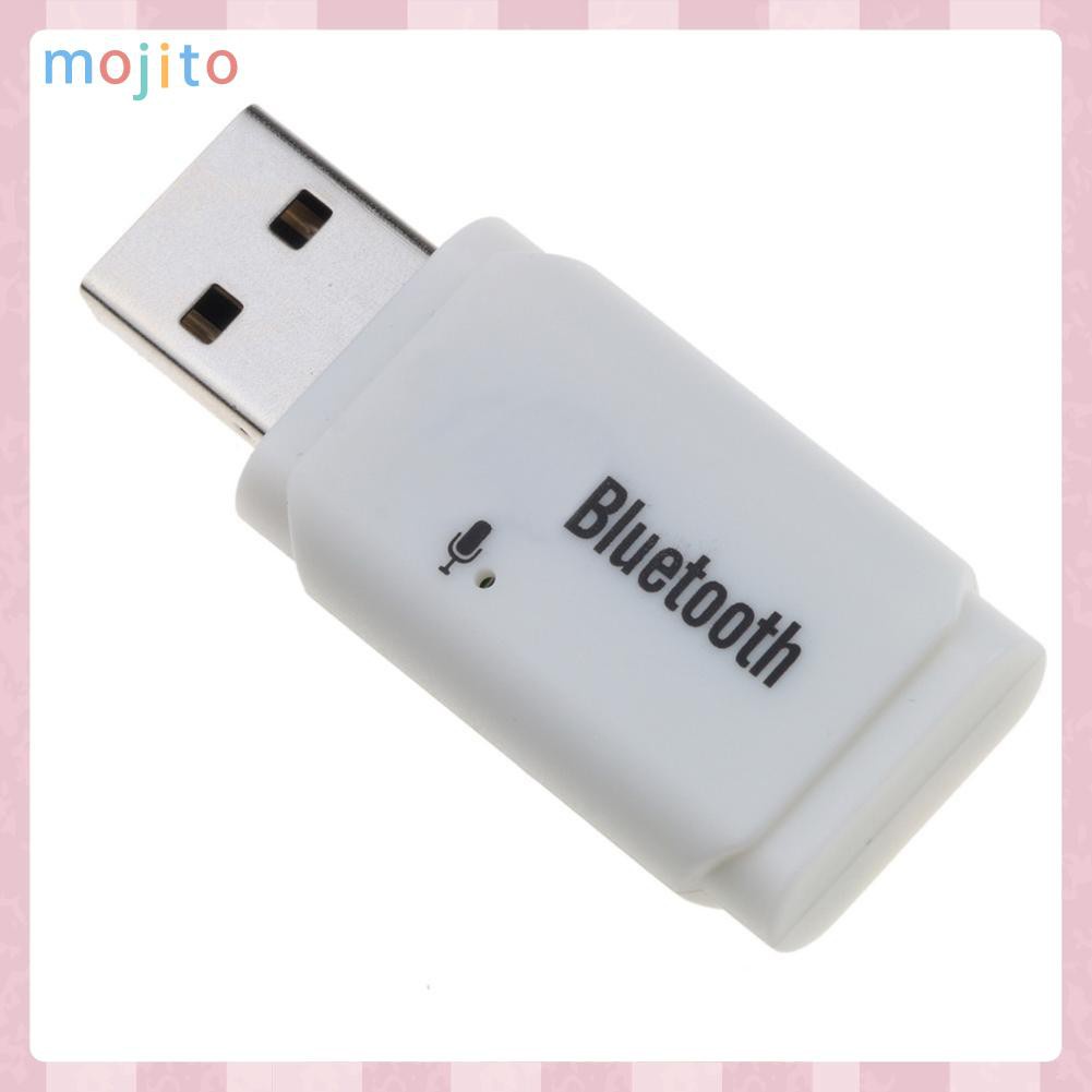MOJITO Bluetooth 5.0 Mini USB Wireless Adapter Audio Stereo Receiver Car Kit w/Mic