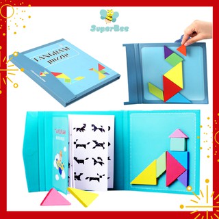 Đồ Chơi Ghép Hình Sáng Tạo, Tangram Puzzle, Đồ Chơi Xếp Hình Gỗ SuperBee, Tăng Tư Duy Sáng Tạo Cho Bé