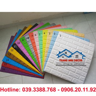 [HN] XỐP DÁN TƯỜNG 3D GIẢ GẠCH KHỔ LỚN 70x77 CM -  CÓ KEO DÁN SẴN - CHỐNG ẨM, CÁCH ÂM, CÁCH NHIỆT TỐT