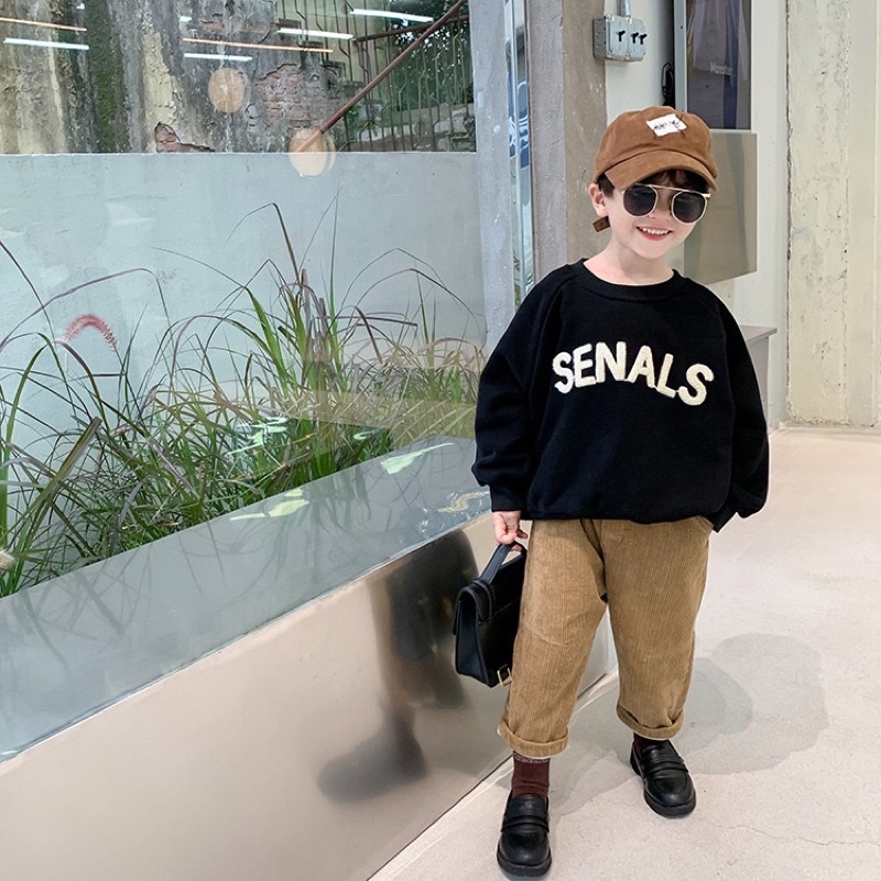 Áo Nỉ Dày Dặn Mùa Đông Cho Bé, Áo Nỉ Chữ Nổi Hàng Cao Cấp Bé Trai Bé Gái Từ 1-8 Tuổi