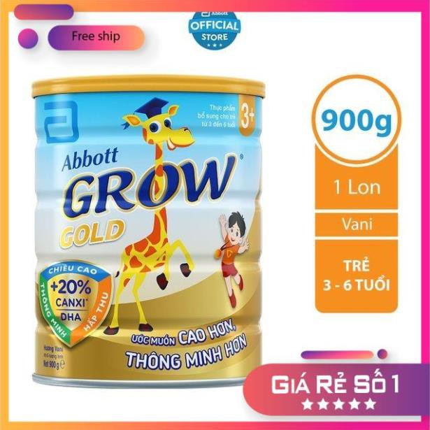 Giá tốt nhất Sữa bột grow 3+ gold lon 900g Sản phẩm chính hãng