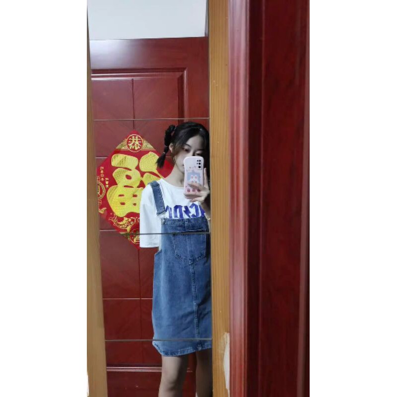 [ oder  ] Váy yếm jeans uzllang túi ngực cho nữ kèm ảnh thật | BigBuy360 - bigbuy360.vn