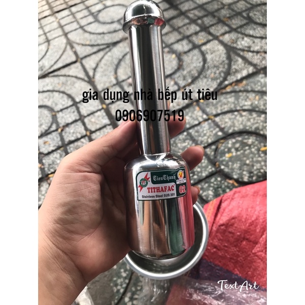 Bộ cối chày inox các size 12cm, 14cm, 16cm,18cm