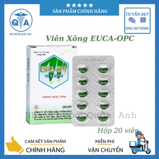 Viên xông EUCA OPC - Xông ngừa cảm cúm, sát khuẩn mũi họng - 20 viên