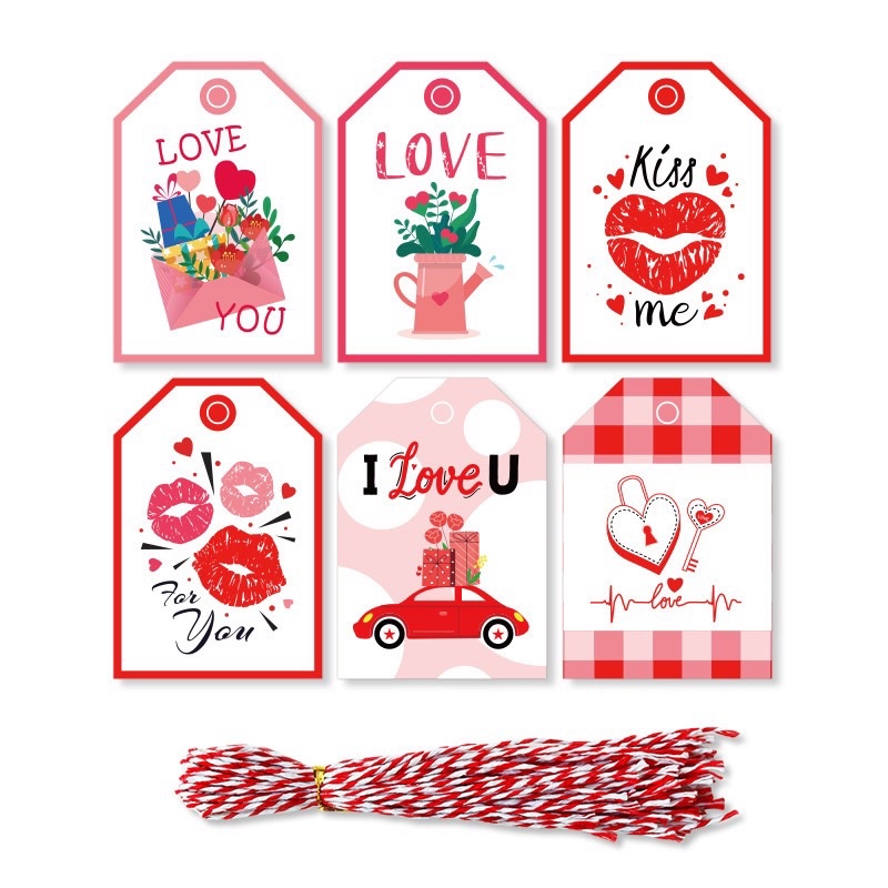 set 6 tag Love kèm dây 2 mẫu