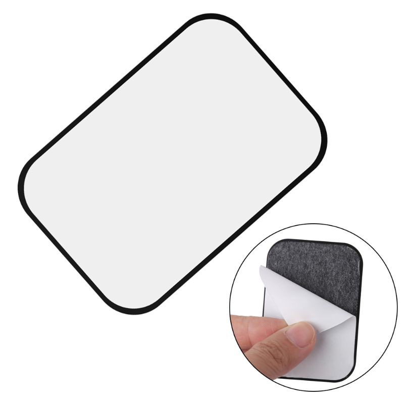 Giá Đỡ Điện Thoại Nam Châm Hình Tròn / Vuông Bằng Kim Loại Dán Xe Hơi