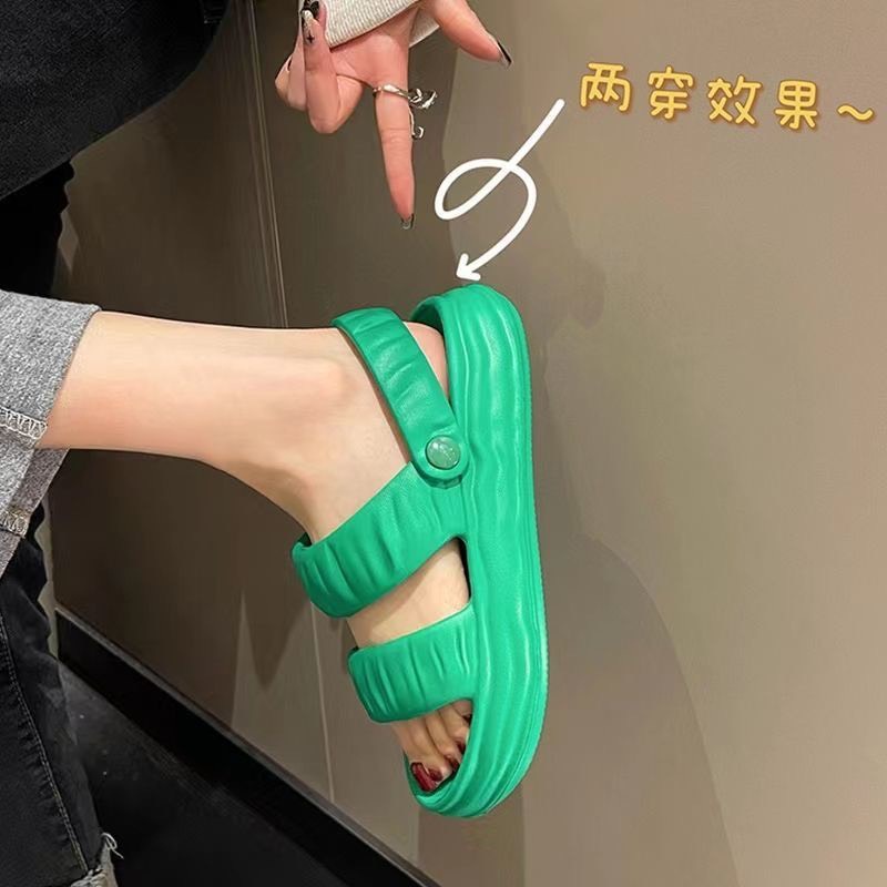 Dép nữ, dép Sandal nữ đế cao 4cm, dép quai hậu nữ đi học siêu kute