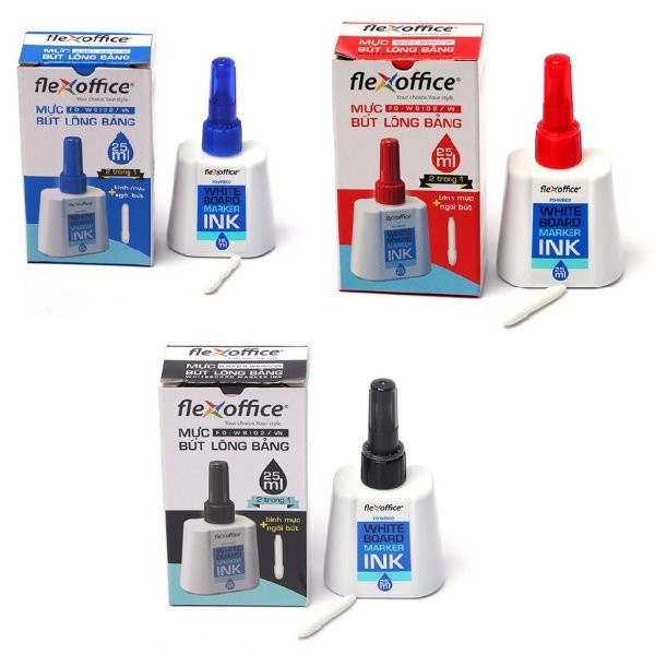 Mực bút lông bảng Flexoffice FO-WBI012 lọ 25ml