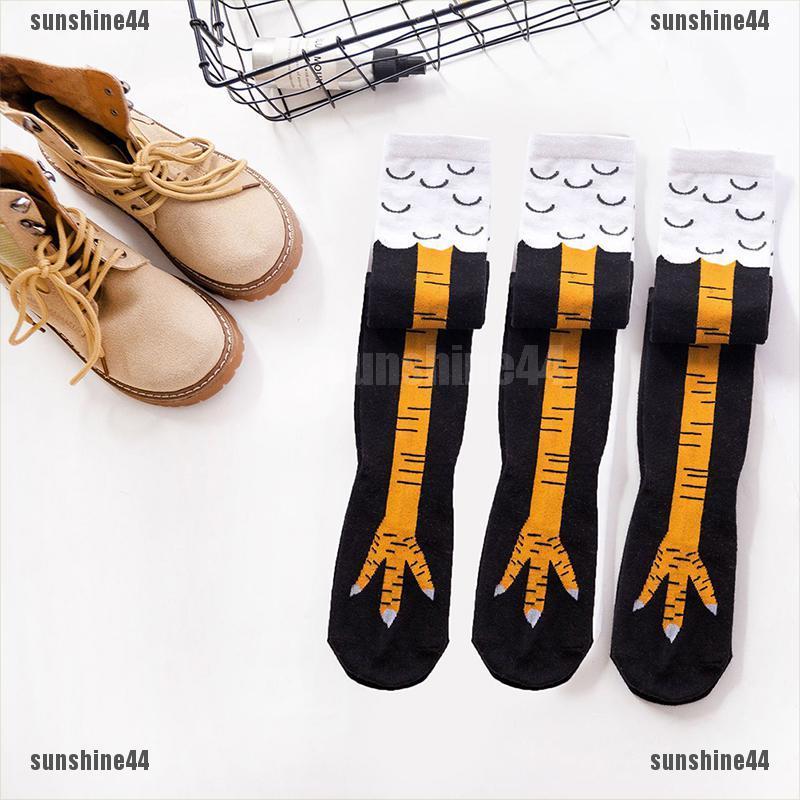 (sunshine44) Vớ Dài Trên Đầu Gối Thời Trang Hình Chân Gà