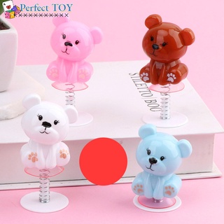 PS Spring Bear Toy Creative Novelty Cartoon Spring Decoration Pendant Toy Gift