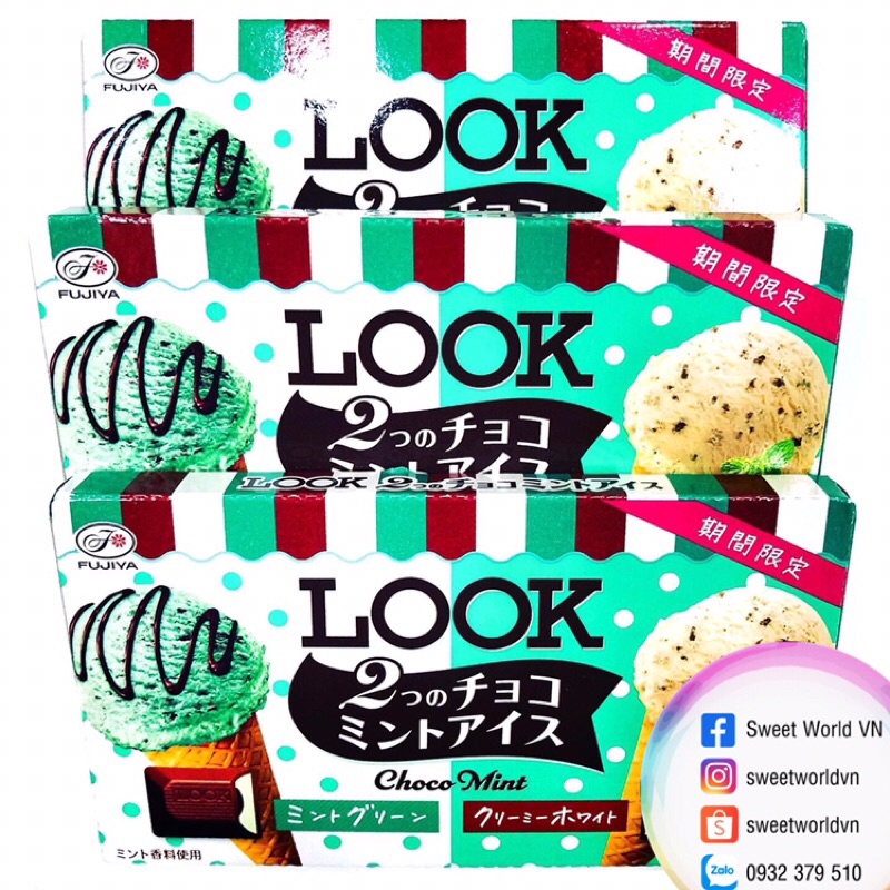 [MUA 1 TẶNG 1] Socola bạc hà 2 vị Look (43g) - Nhật Bản