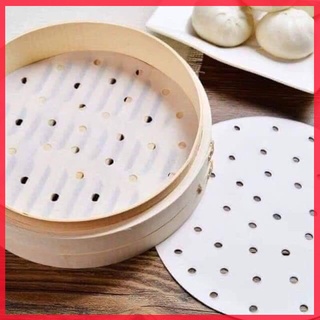 200 tờ giấy nến đục lỗ - giấy nến lót nồi chiên không dầu kích thước 23cm
