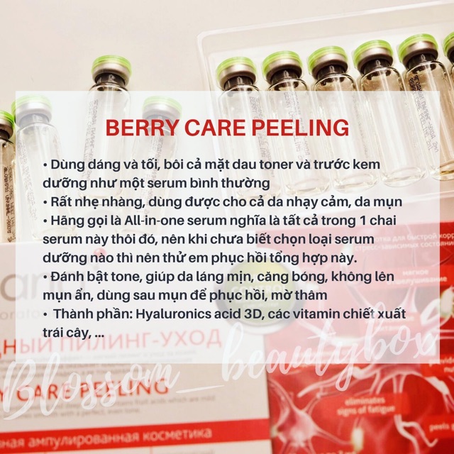 Serum Peel da hoá học nhẹ nhàng Teana Berry Care peeling dòng Stress control