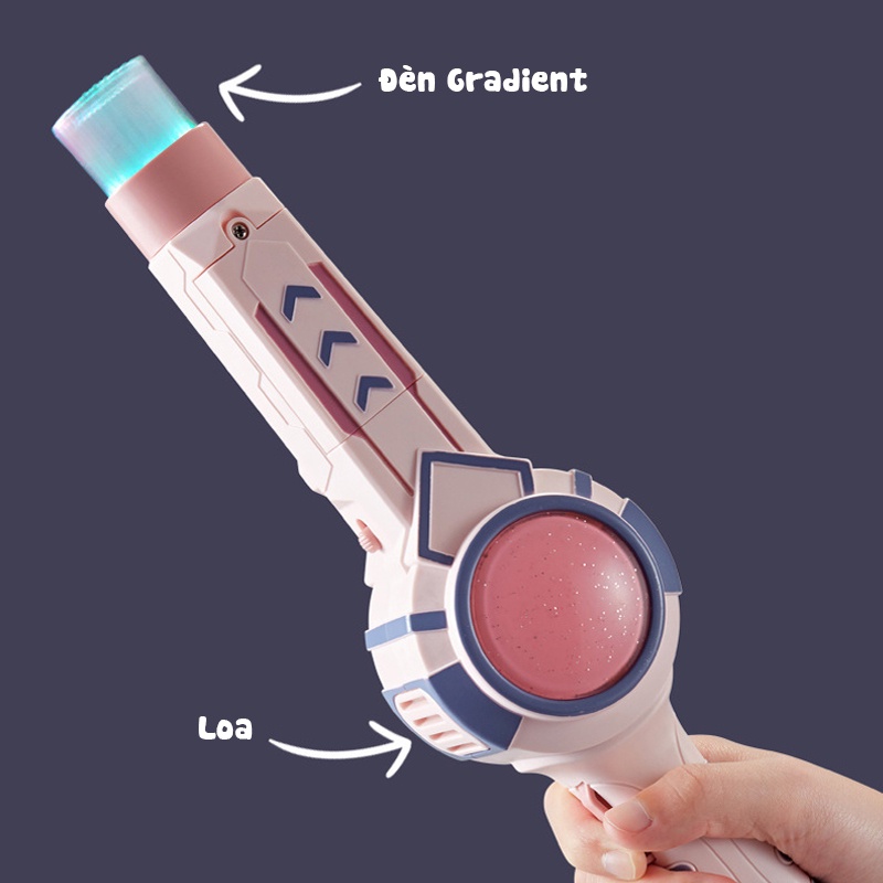 Đồ chơi máy bắn bong bóng khói, súng bắn bong bóng khói đàn hồi - pin sạc lại