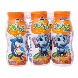 Sữa chua uống Susu IQ (6 hộp * 80ml)_ Hương cam