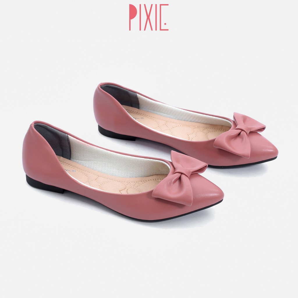 Giày Búp Bê Mũi Nhọn Đính Nơ Pixie X488 | BigBuy360 - bigbuy360.vn