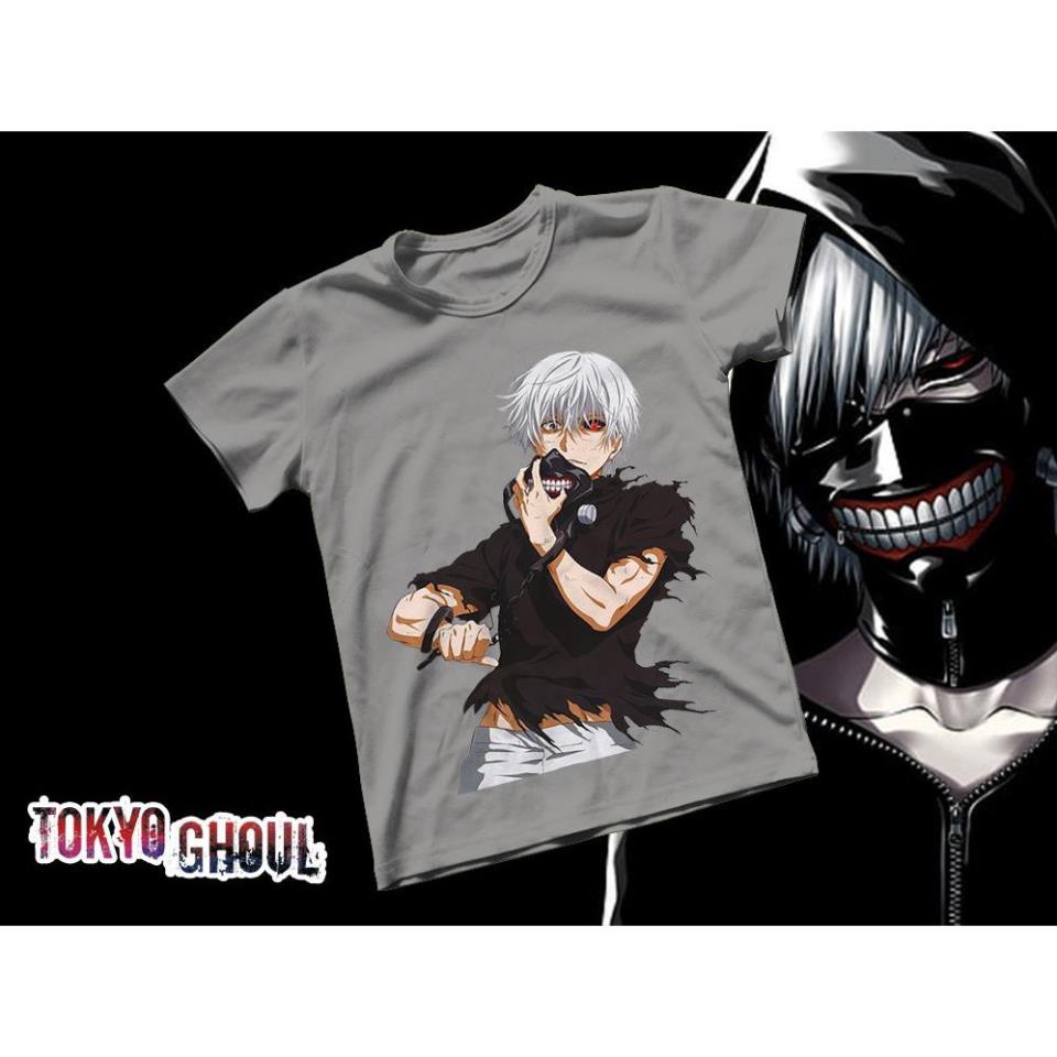Áo thun Cotton Unisex - Anime - Tokyo Ghoul - Kaneki ken chất xịn mát tay