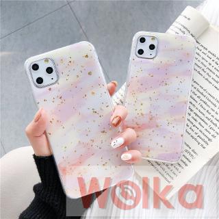Ốp lưng họa tiết đa sắc phối lá vàng thời trang cho iPhone 7plus 6s 6 7 8 Plus iPhone11 Pro Max X XR XSMax iPhone 12 Pro Max 12Mini