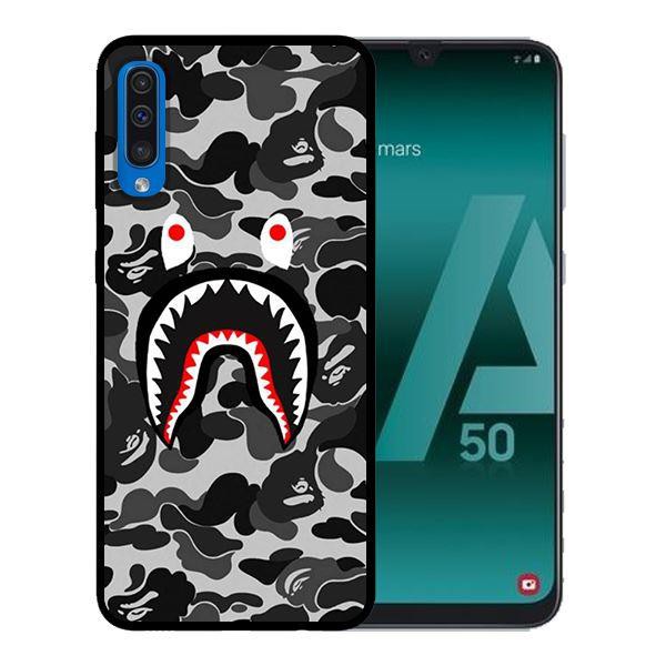 Ốp Lưng Samsung A50 - Bape Xám Đen