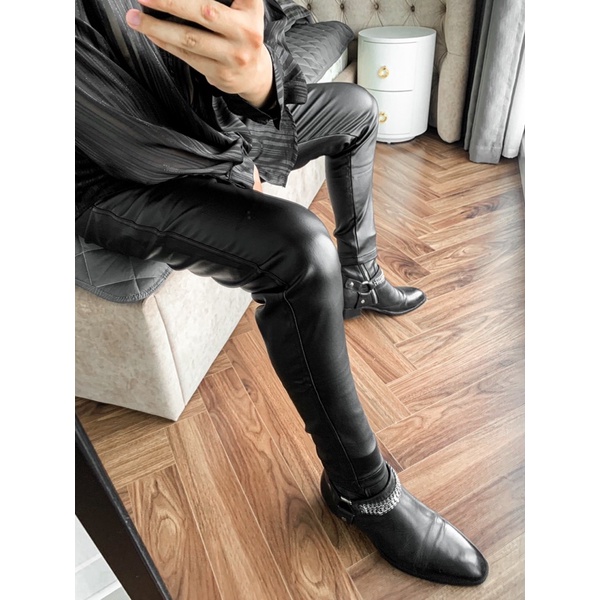 Quần Da Nam Waxed Jeans Holmes Thiết Kế Cao Cấp - Công Nghệ Mới Phủ Sáp Không Bong Tróc