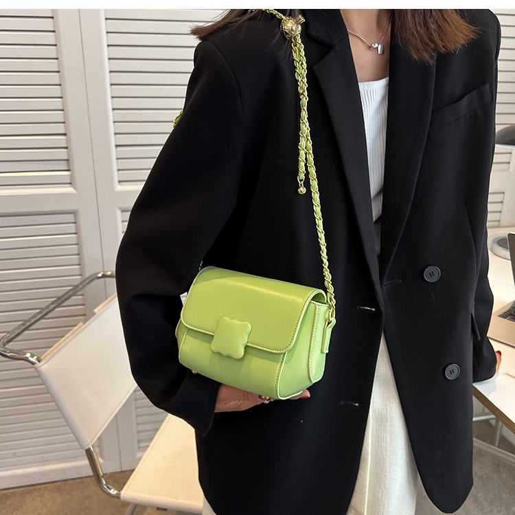 Túi Đeo Vai Hình Vuông Cỡ Nhỏ Phối Dây Xích Thời Trang Cho Nữ