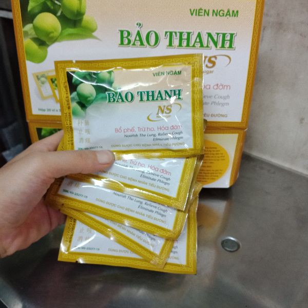 Combo 5 vỉ Viên ngậm bảo thanh NS vỉ 5 viên không đường