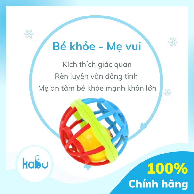 KABU - Bóng Đồ Chơi Xúc Xắc Nhựa Dẻo Mặt Cười Có Âm Thanh Vui Nhộn, Phát Triển Vận Động Tinh