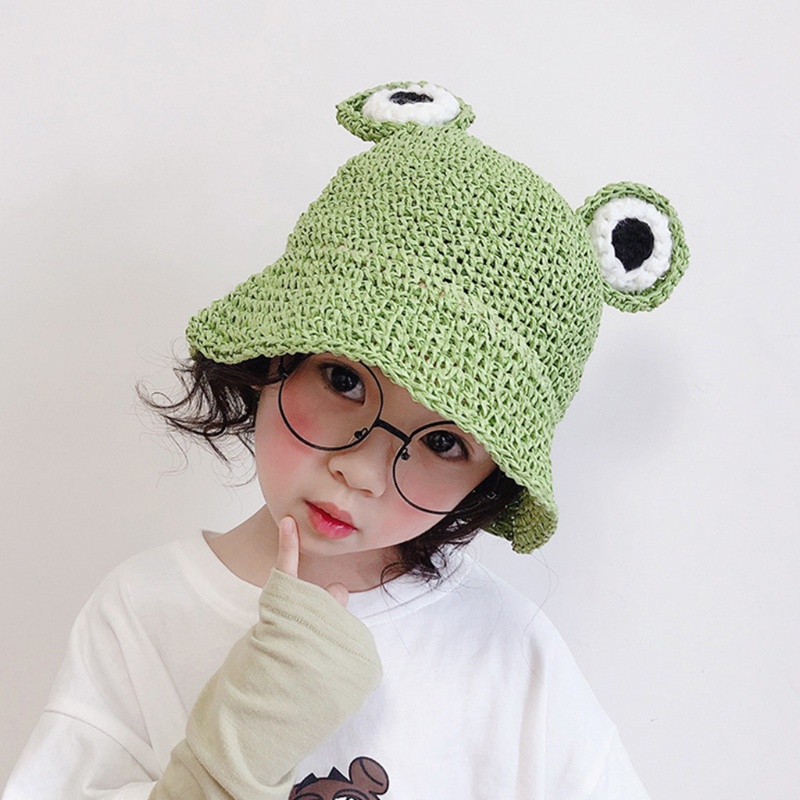 Nón Cối Rộng Vành Chống Nắng Họa Tiết Hoạt Hình Dễ Thương Cho Bé