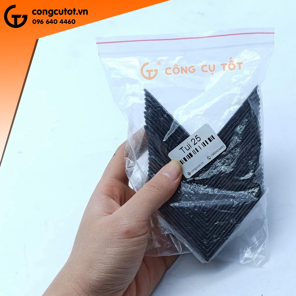 Túi 25 Ke ốp gạch góc ngoài bằng nhựa đen