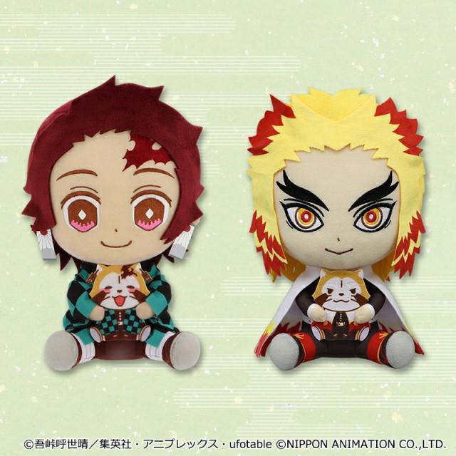 Gấu bông Kimetsu no Yaiba Tanjiro Kamado Rengoku x Raccoon the Rascal chính hãng Nhật Bản