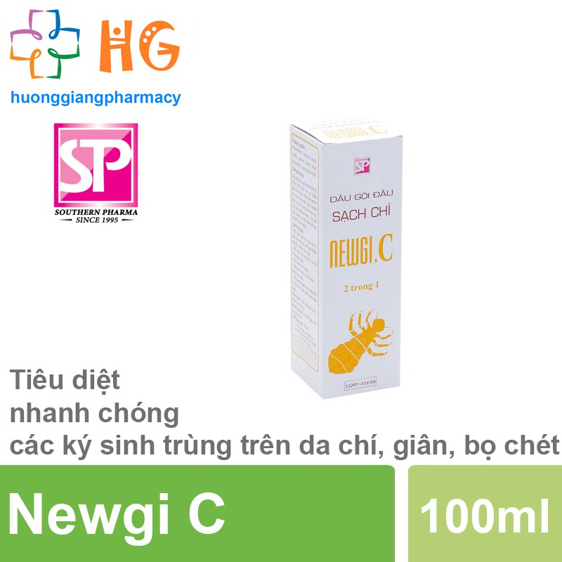 Newgi C - Dầu gội đầu sạch chí 2 trong 1 (Chai 100ml)