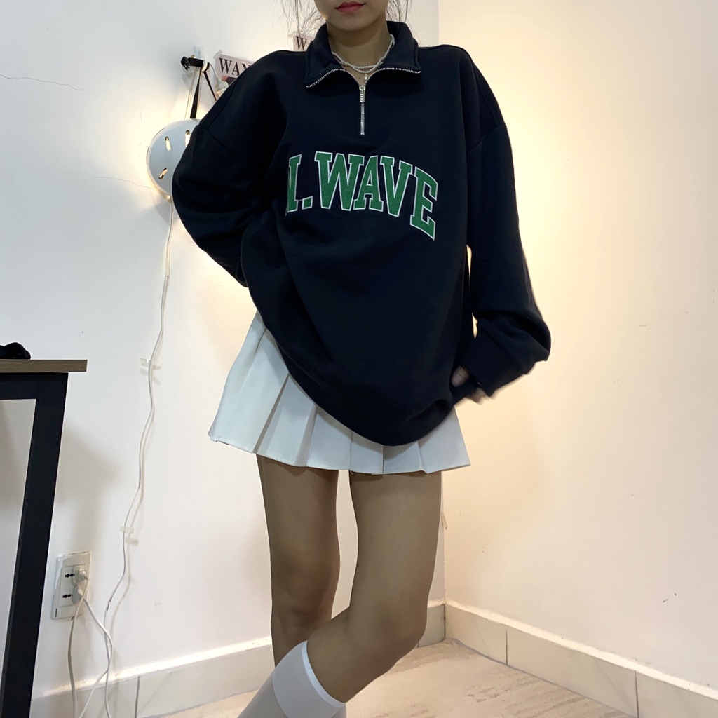 Áo Sweater Nỉ Bông N.WAVE Phong Cách Ulzzang