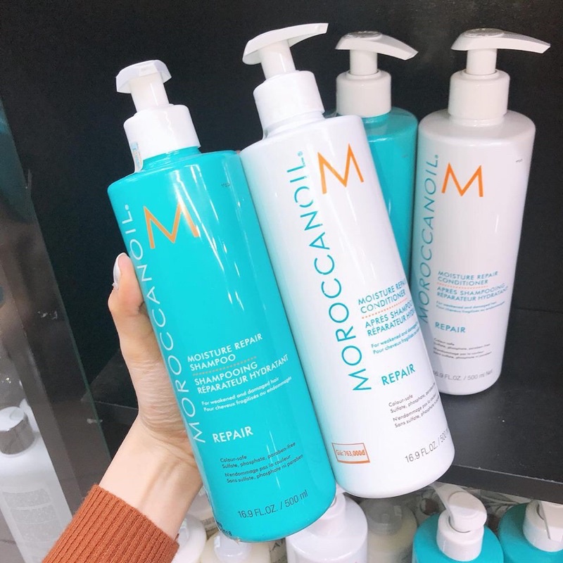 MOROCCANOIL - Cặp Dầu Gội Dầu Xả Dưỡng Ẩm Sâu Phục Hồi Tóc Hư Tổn MOROCCANOIL 1000ml