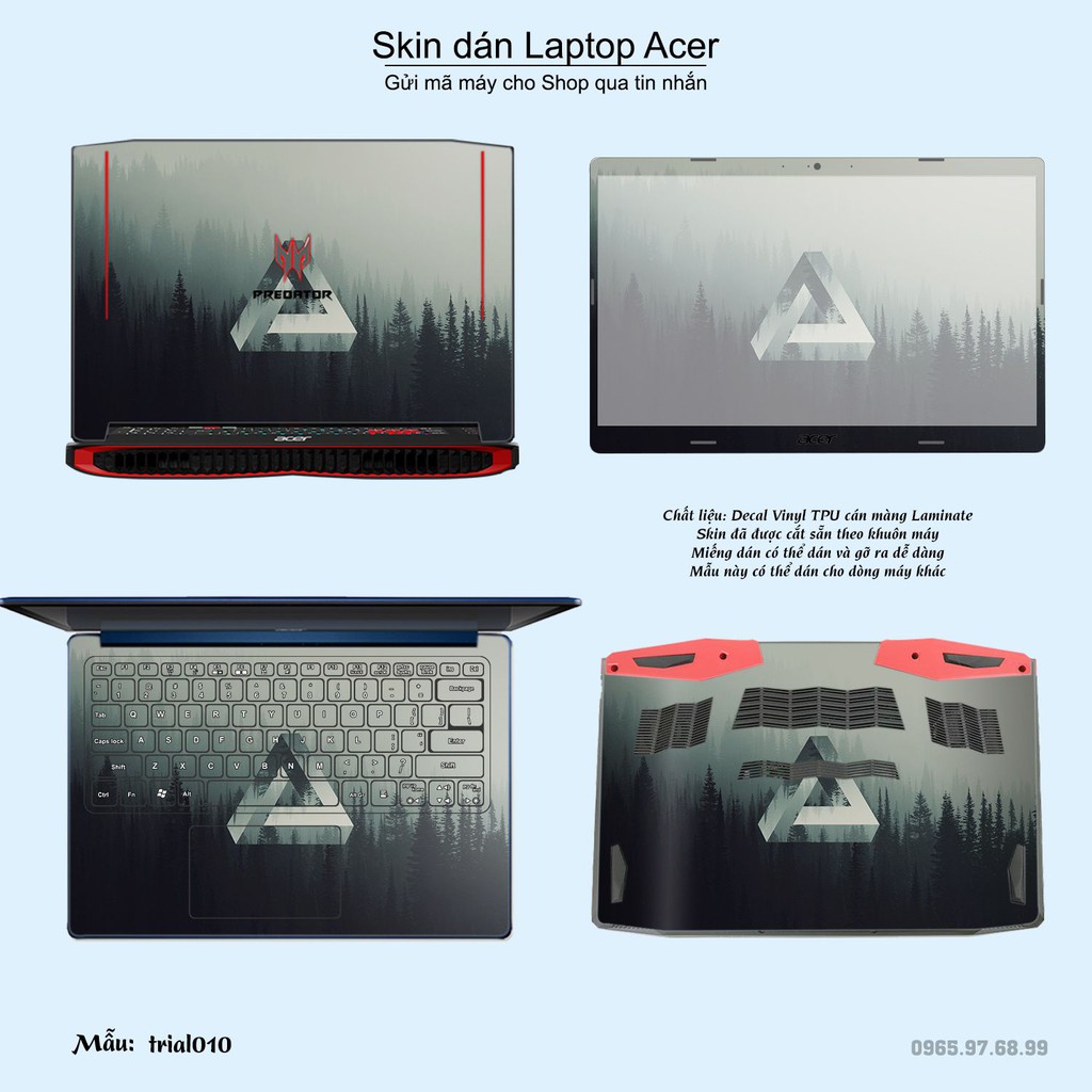 Skin dán Laptop Acer in hình Đa giác _nhiều mẫu 2 (inbox mã máy cho Shop)