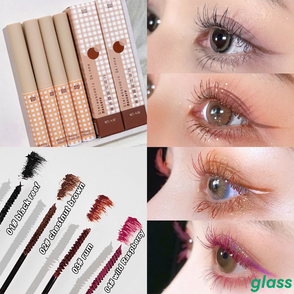 Xixi 3D Lụa Fibre Mascara Lông Mi Không Thấm Nước Mở Rộng Khối Lượng Trang Điểm Lâu Dài mascara mỏng đầu bàn chải Thấm Nước Chống-chóng mặt trang điểm nhỏ đầu bàn chải tự nhiên mảnh mai giao hàng Nhanh Chóng