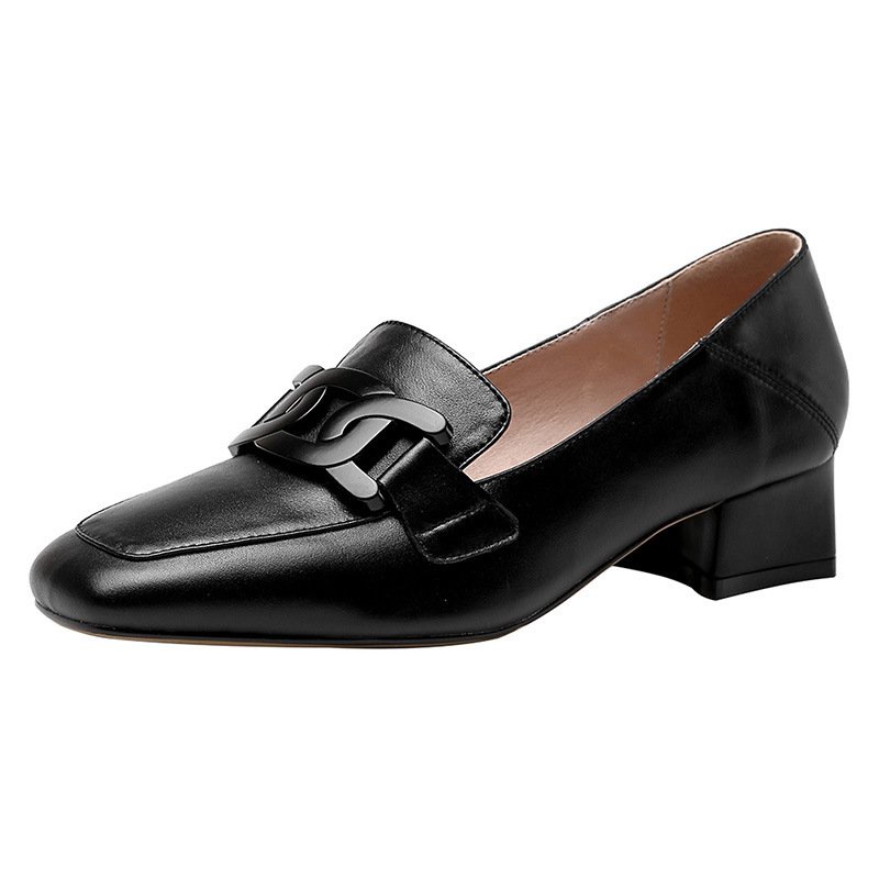 Giày Da Mũi Vuông Phong Cách Anh Quốc Thời Trang Xuân Hè 2022