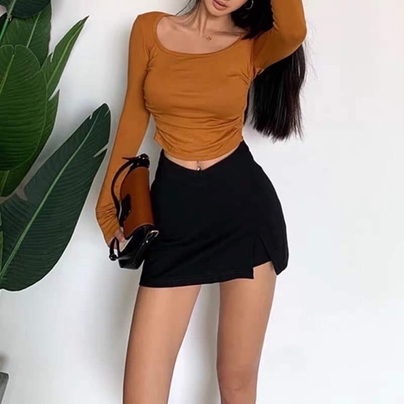 Chân Váy Cony xẻ đùi co giãn tốt- có quần trong m612