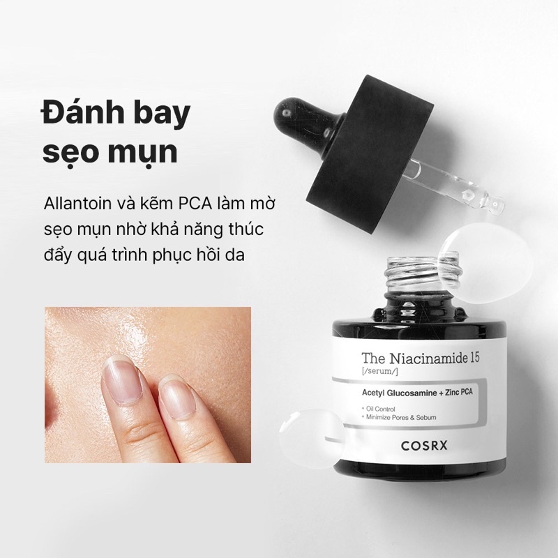 Bộ Serum COSRX The RX 20ml Niacinamide 15% chăm sóc da mụn/ Vitamin C23% cải thiện tông da/ Hyaluronic 3% làm mát dịu da